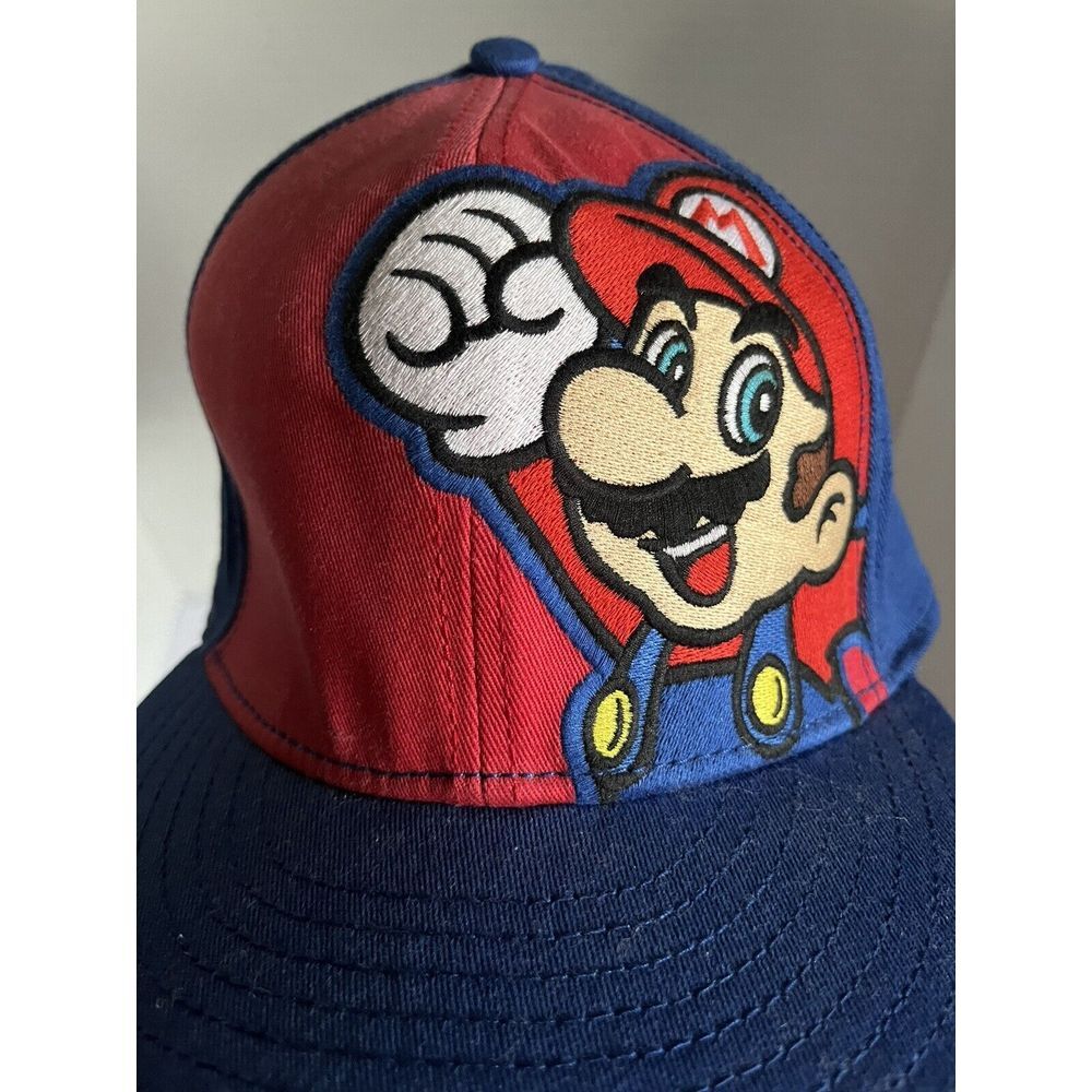 Super Mario Character Print Cap Hat‎ Embroidered Mario Logo Retro